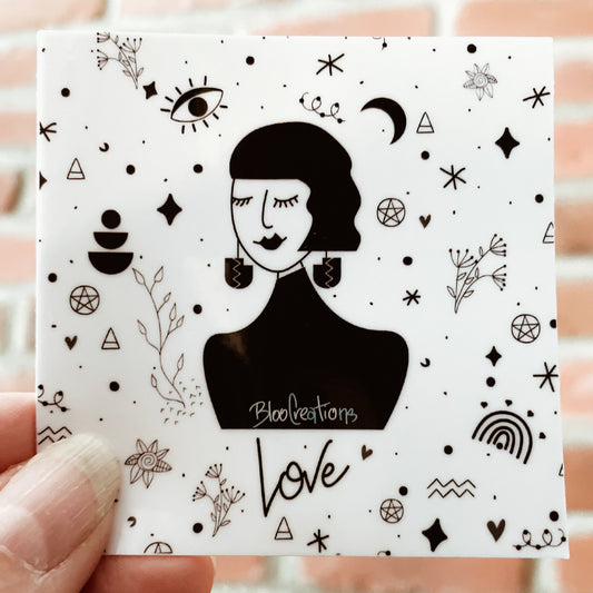 Glossy artistic stickers - 3x3 inches - Waterproof