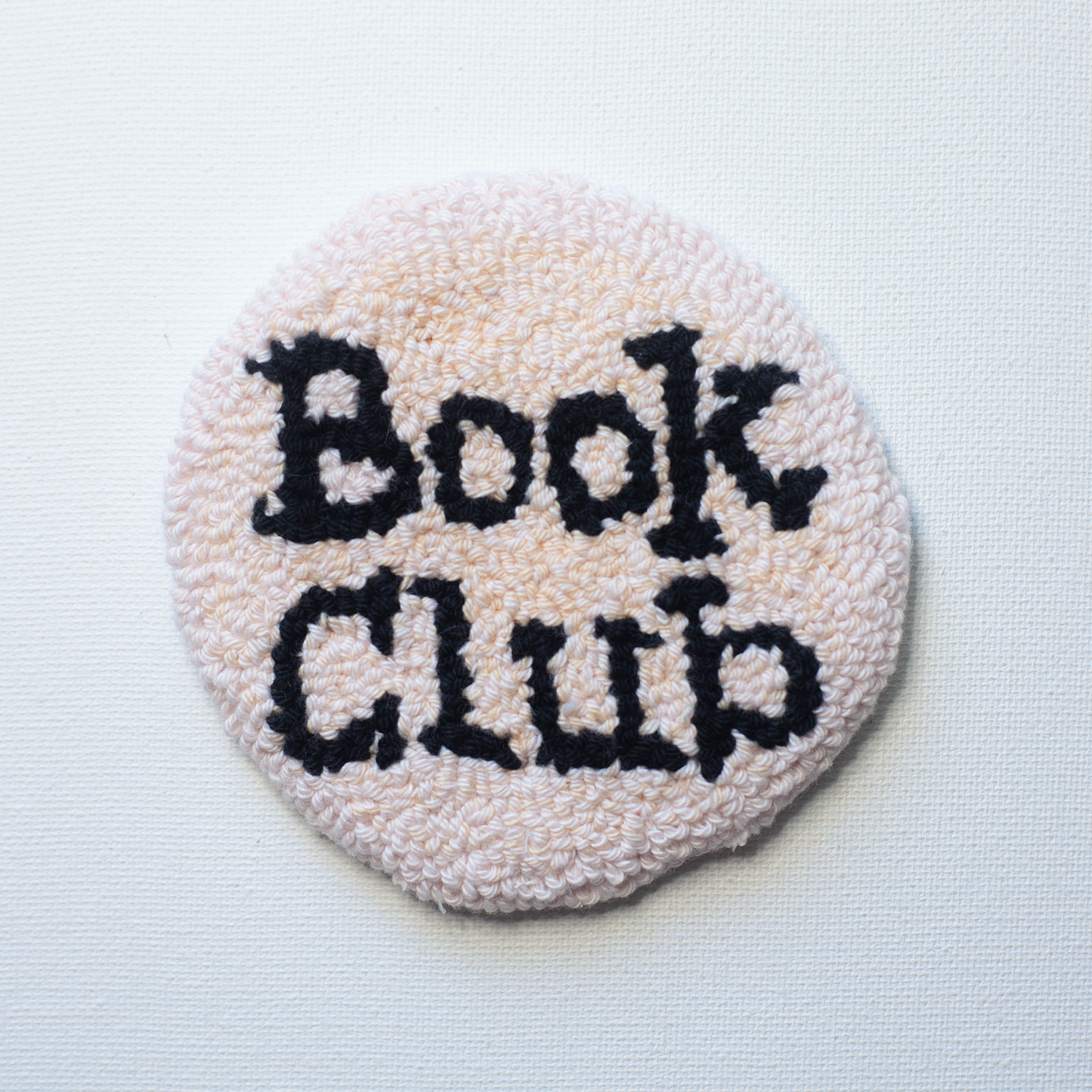 Handcrafted Mug Rug Coasters – Punch Needle Art from Repurposed Fabric - Bookish Style