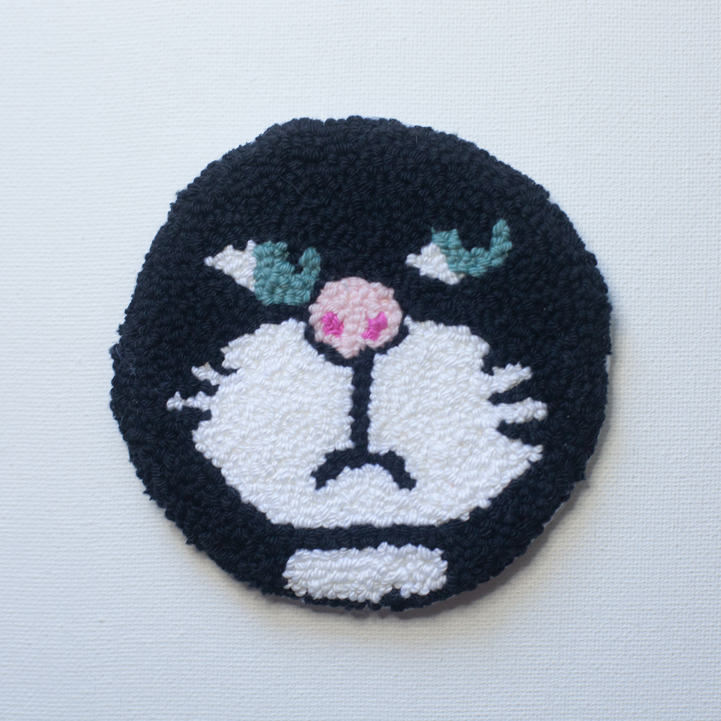 Handcrafted Mug Rug Coasters – Punch Needle Art from Repurposed Fabric - Bookish Style