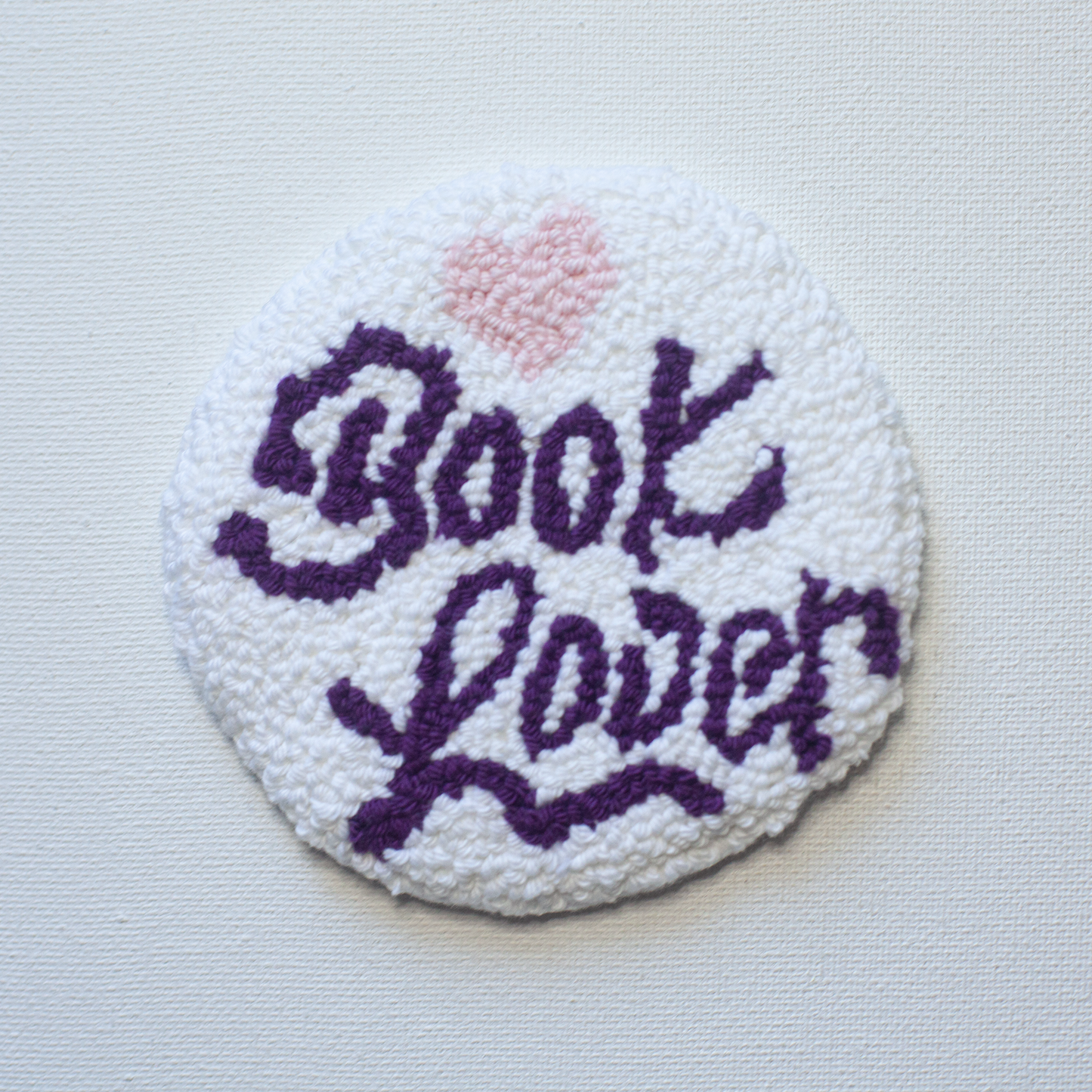 Handcrafted Mug Rug Coasters – Punch Needle Art from Repurposed Fabric - Bookish Style