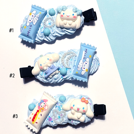 Cute Decoden Hair Clips - Kawaii Charms - Handmade Hair Accessories - Creaseless