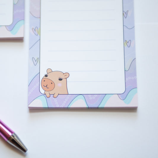Pocket-Sized Creativity – Handmade Notepads - Capybara love