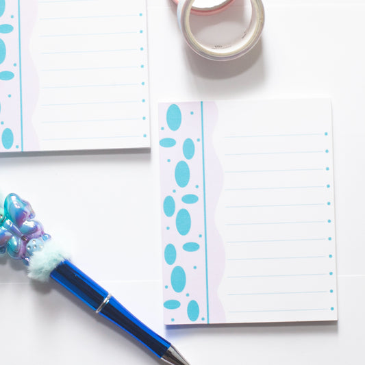 Pocket-Sized Creativity – Handmade Notepads - Turquoise dots