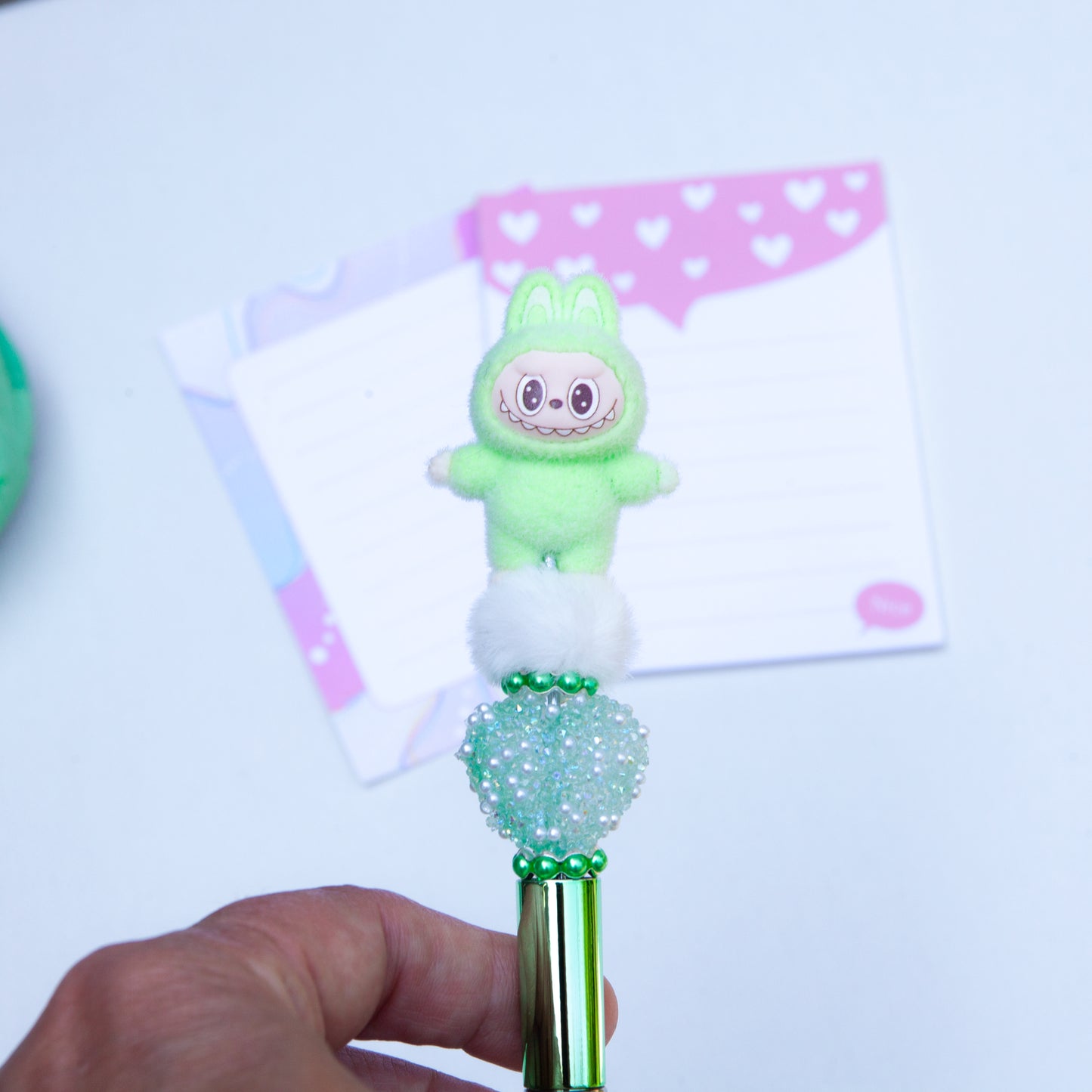Stylos à billes perlés – Figurine - Mignons, brillants et faits à la main avec amour!