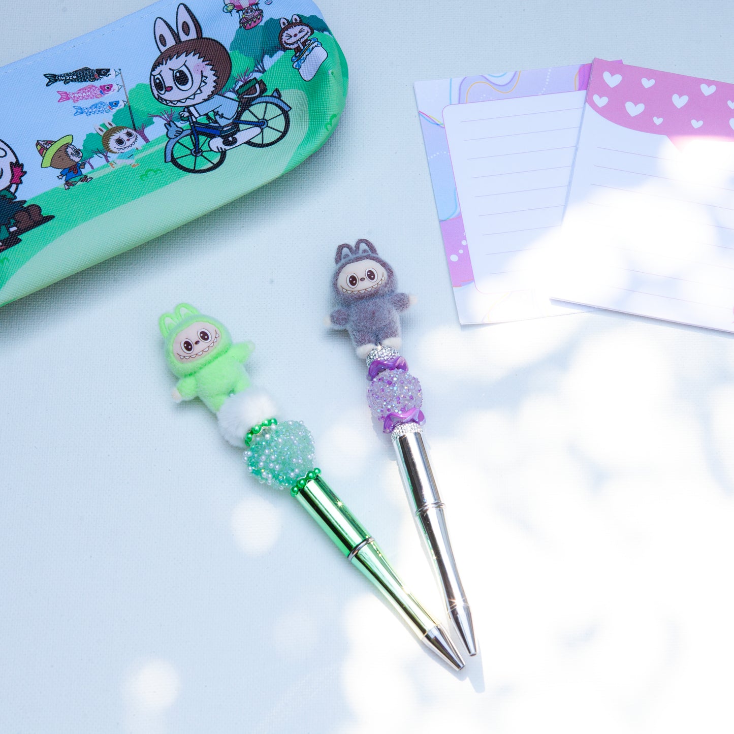 Stylos à billes perlés – Figurine - Mignons, brillants et faits à la main avec amour!