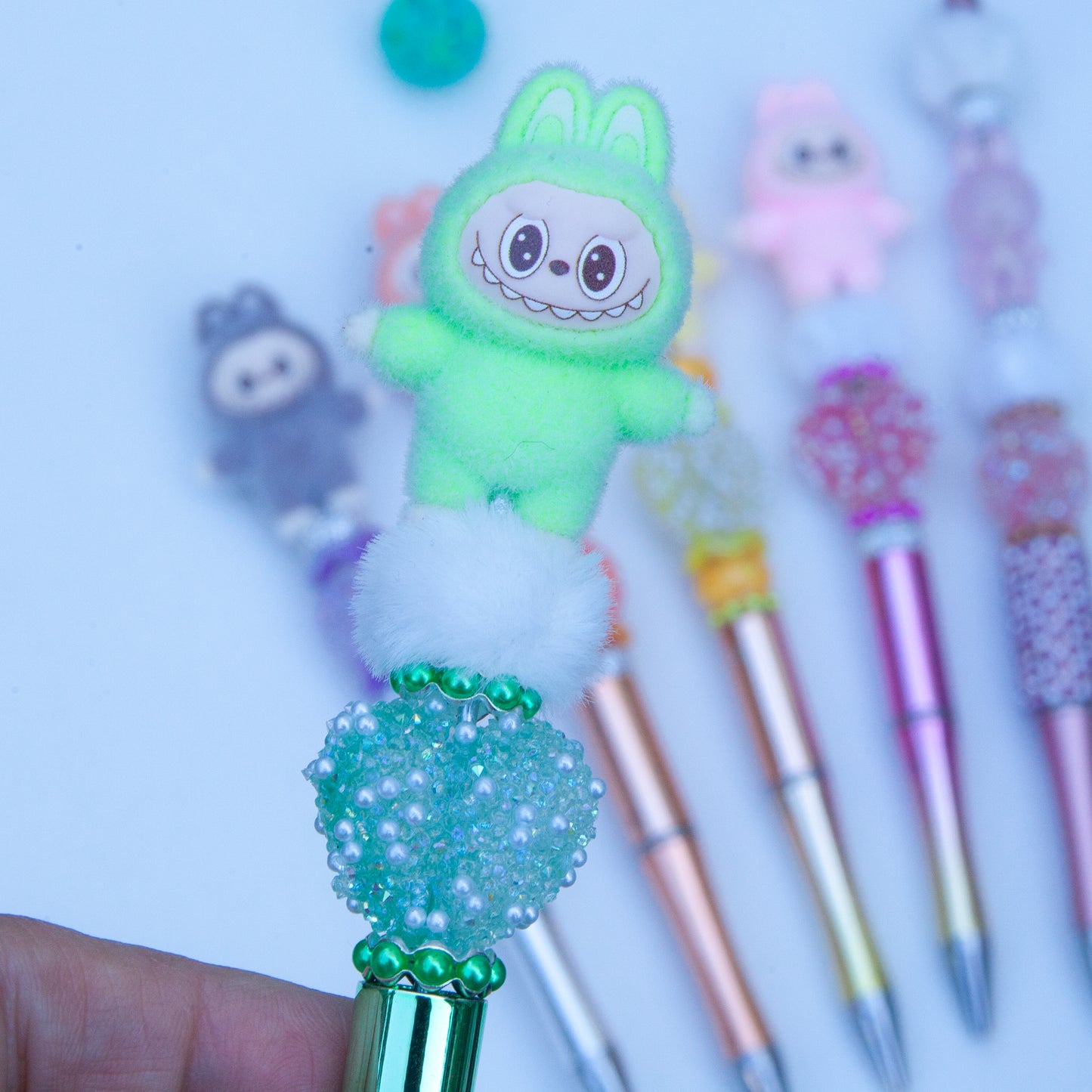 Stylos à billes perlés – Figurine - Mignons, brillants et faits à la main avec amour!