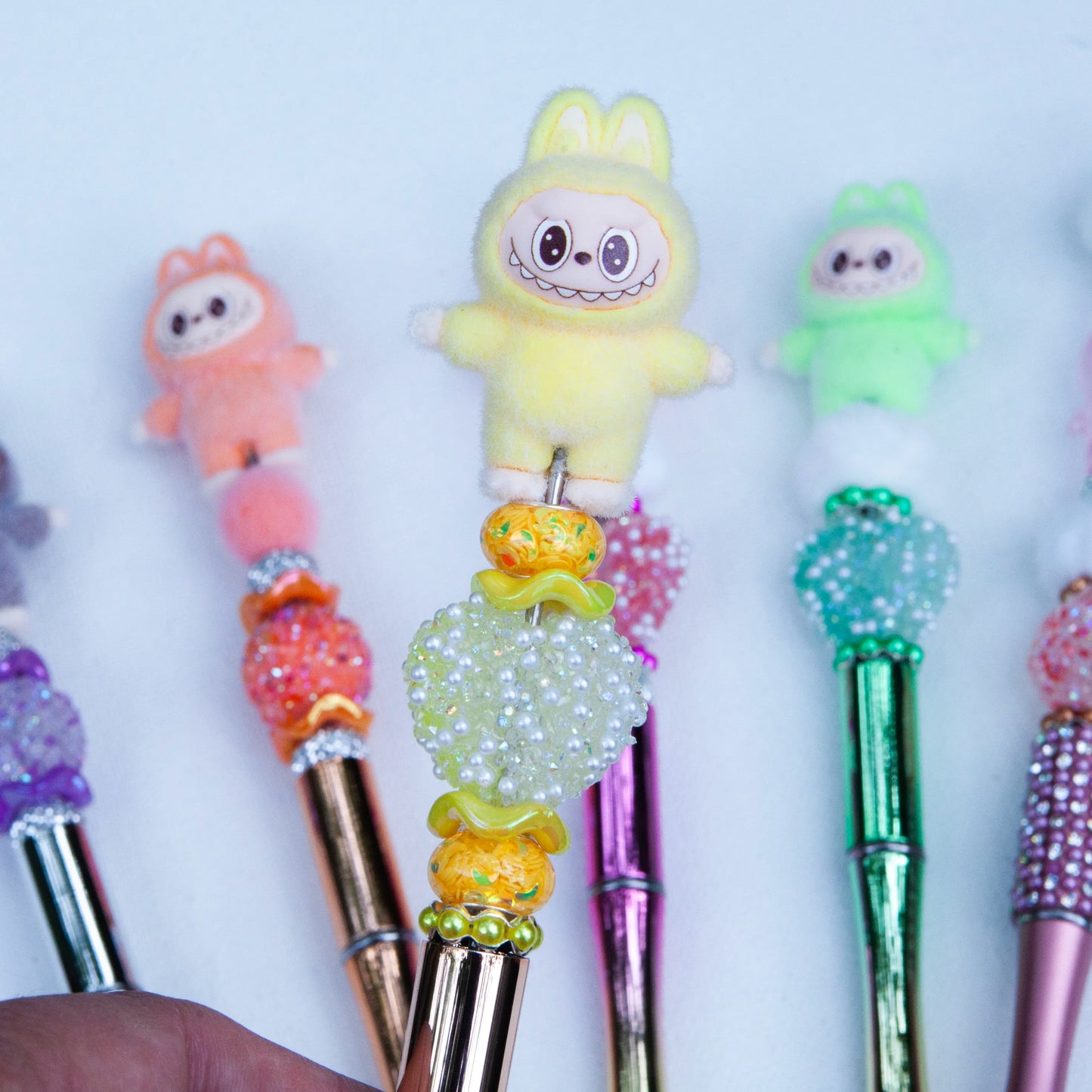 Stylos à billes perlés – Figurine - Mignons, brillants et faits à la main avec amour!