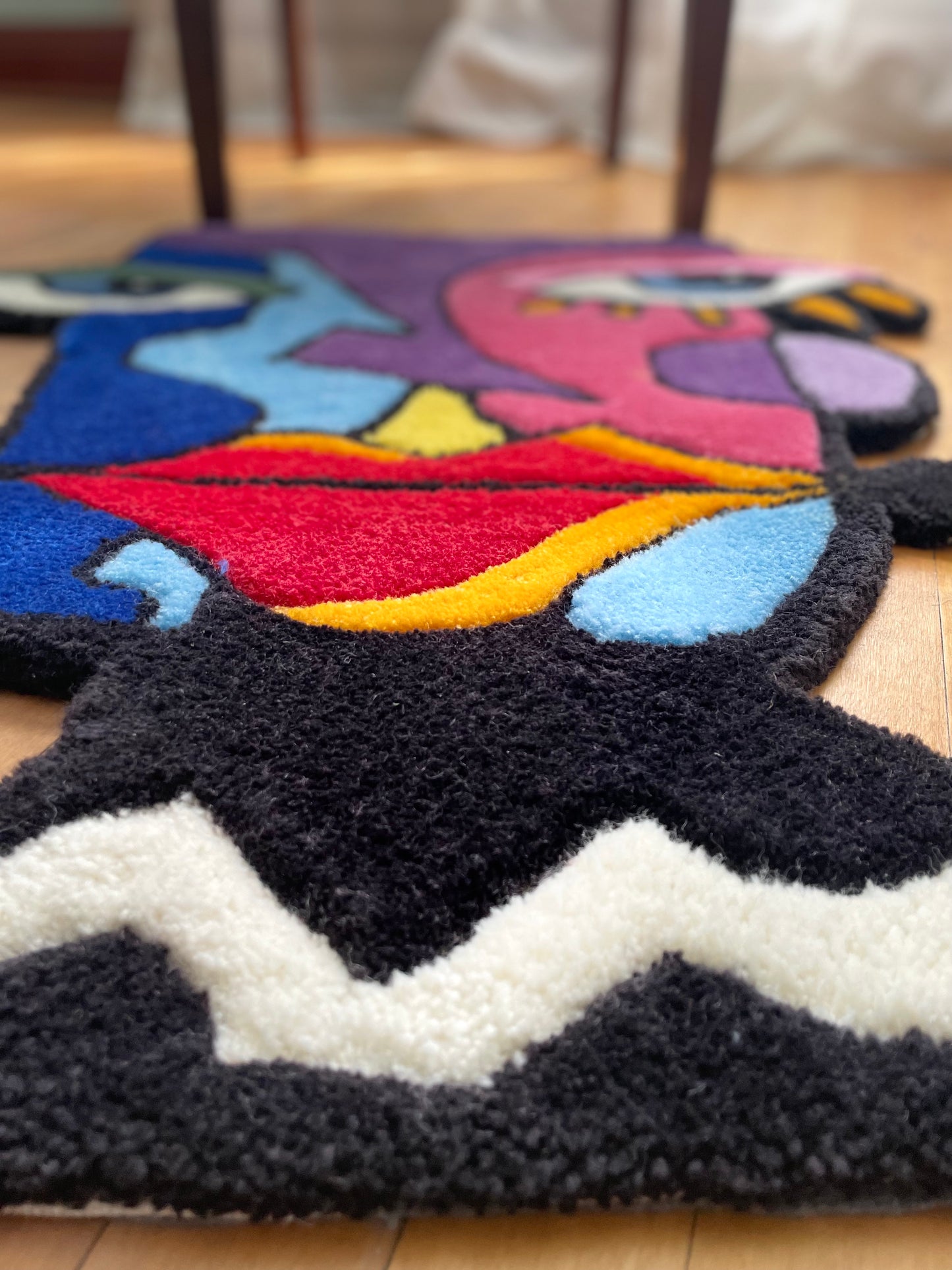 Abstract art - Handmade tufted rug - Acrylic + 100% Wool Blend - Home decor carpet