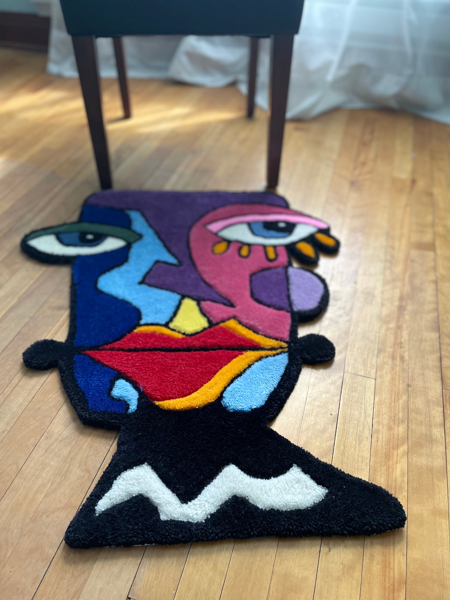 Abstract art - Handmade tufted rug - Acrylic + 100% Wool Blend - Home decor carpet