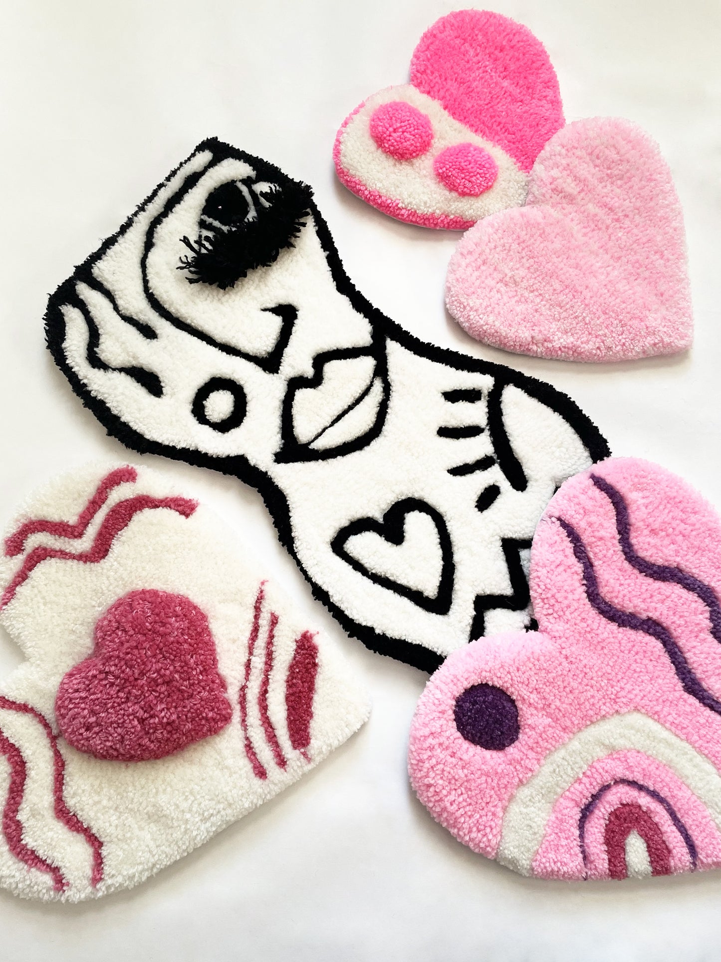Mini tapis touffeté / Décor maison - Édition limité St-Valentin