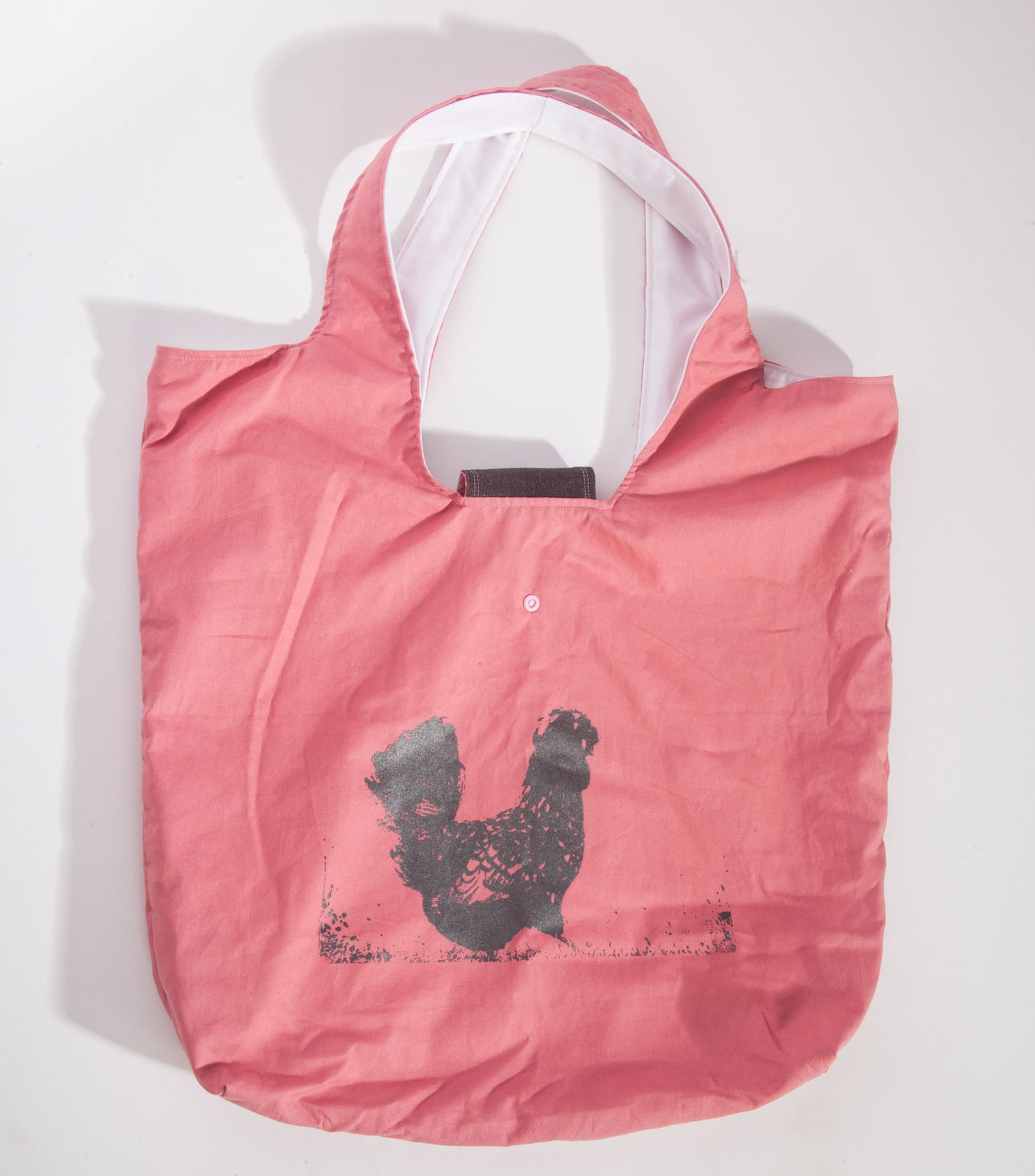 Sac fourre-tout réutilisable 100% coton - Respectueux de l'environnement - Illustration artistique - Poulet