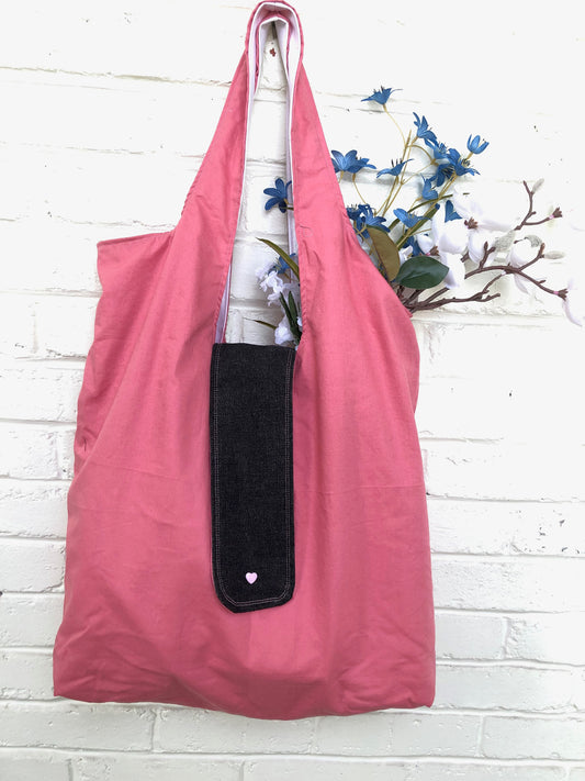 100% Cotton Eco Friendly Foldable Reusable Shopping Bag - Hen Illustration Tote