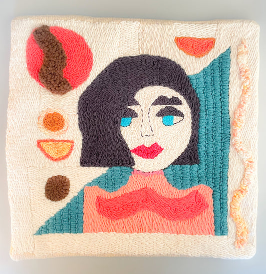 Decorative Cushion Cover - Punch needle - Art style