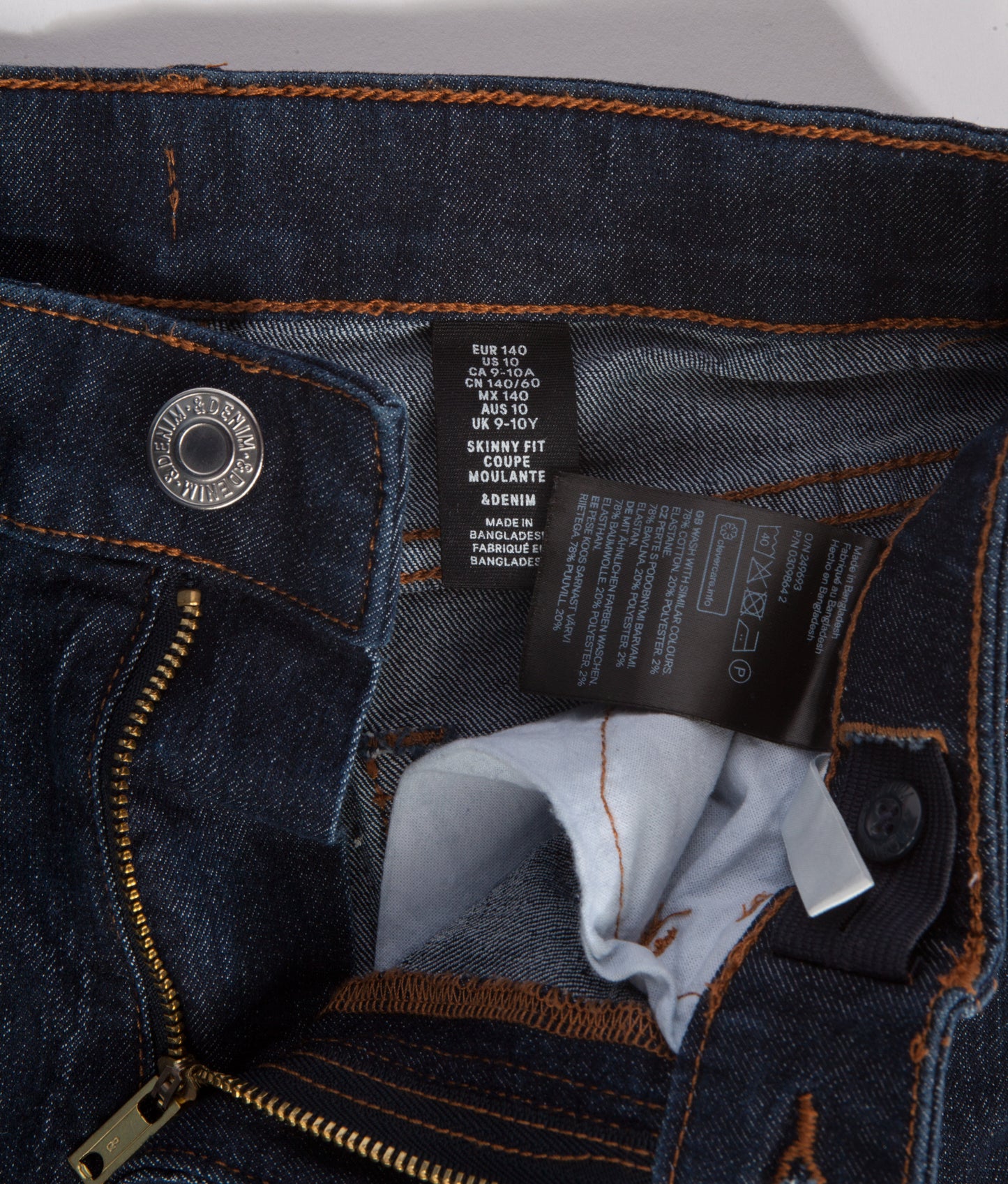 Pantalon pour enfants en denim surcyclé - 9-10 ans