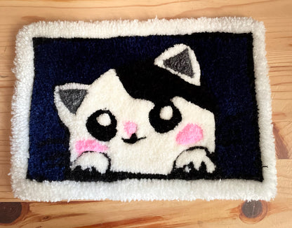 Mini tapis mural touffeté - Fait à la main - Déco maison