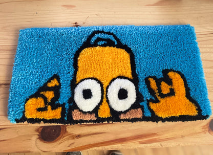 Mini tapis mural touffeté - Fait à la main - Déco maison