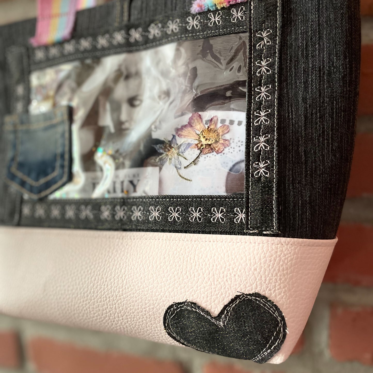 Miss Marilyn - Petit sac à main fait de denim recyclé - Écoresponsable.