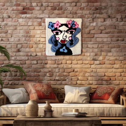Miss Frida - Tufted wall rug / Handmade - Home Decor