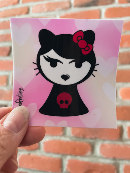Autocollants avec illustration artistique au fini brillant - 3"x3" - Résistant à l'eau