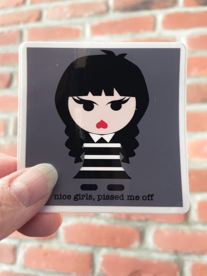 Autocollants avec illustration artistique au fini brillant - 3"x3" - Résistant à l'eau