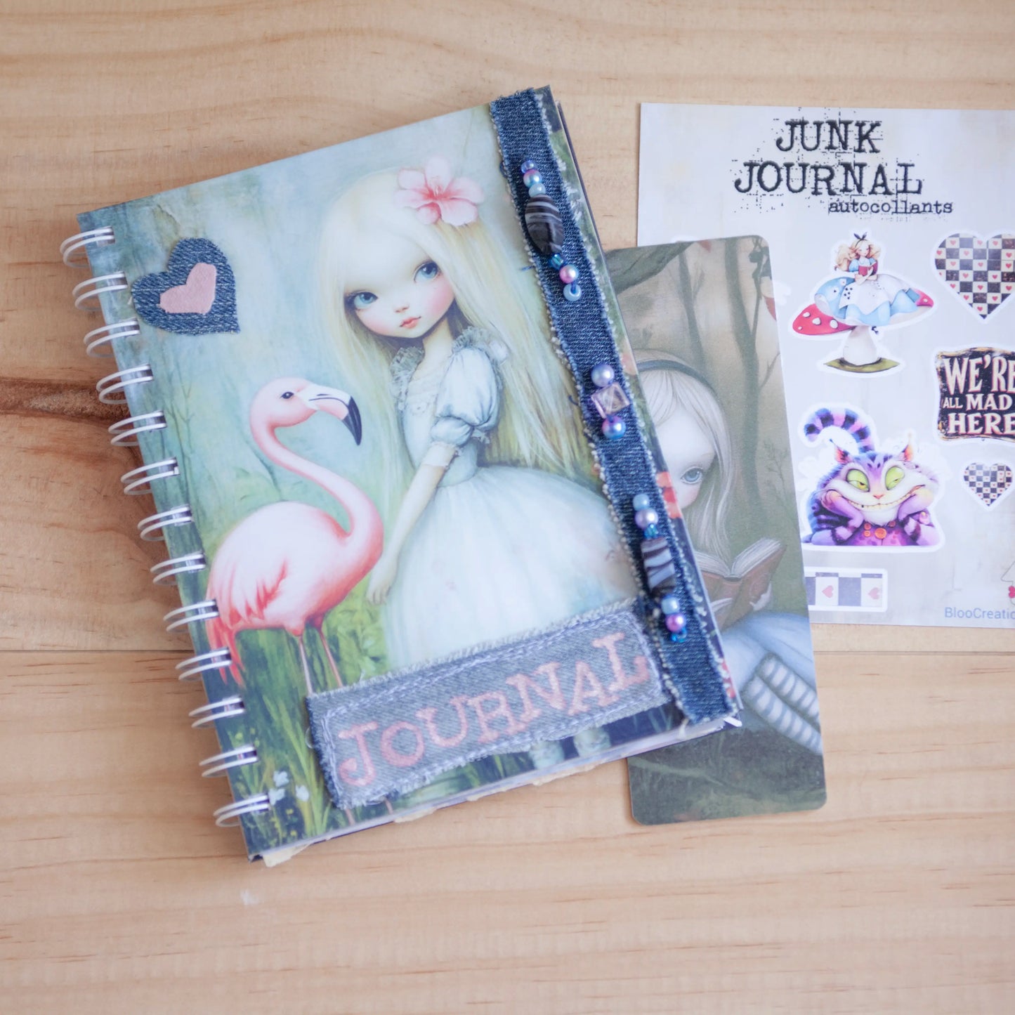 ALICE IN PAPERLAND - JOURNAL - HANDMADE - JUNK JOURNAL