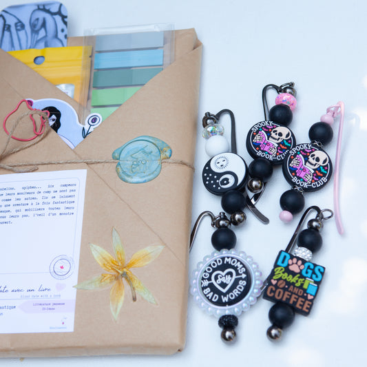 Signet décoré avec perles - Fait à la main - Accessoire de lecture