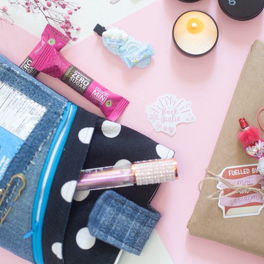 Chapters & Candy Cravings Bundle - Blind date with a book - Canadian Authors - Fabric Book Sleeve