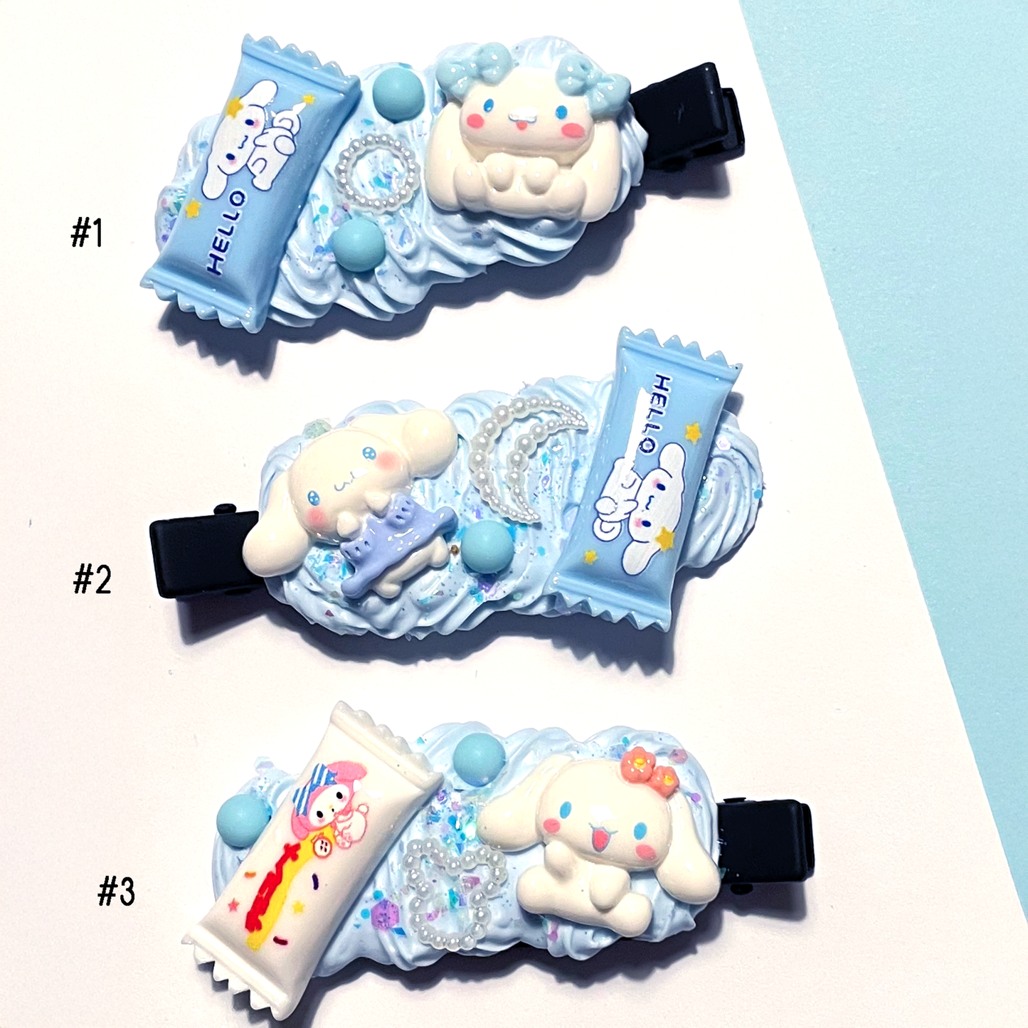 Adorables barrettes décorées - Style Kawaii - Accessoires pour cheveux fait main - sans plis