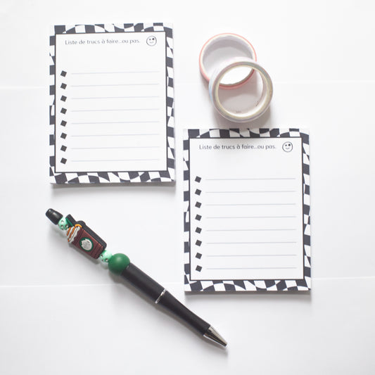 Mini bloc-notes faits main – Format de poche - Noir et blanc
