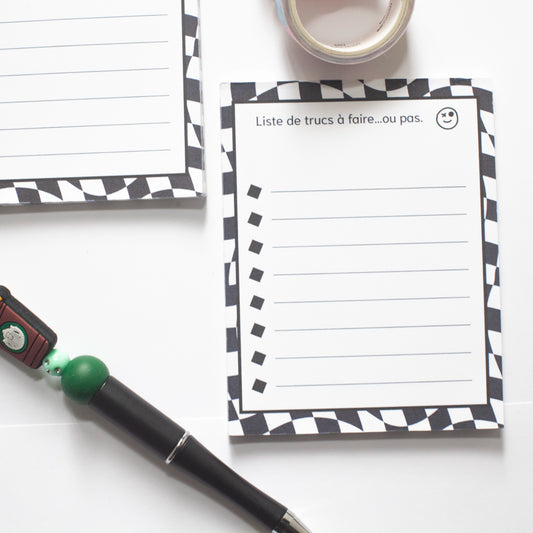 Mini bloc-notes faits main – Format de poche - Noir et blanc