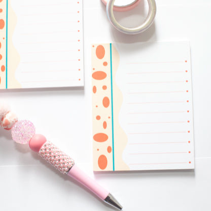 Mini bloc-notes faits main – Format de poche - Points oranges