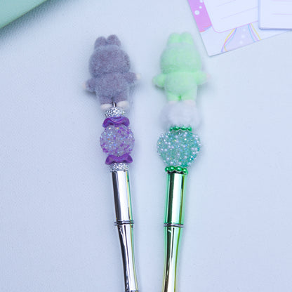 Stylos à billes perlés – Figurine - Mignons, brillants et faits à la main avec amour!