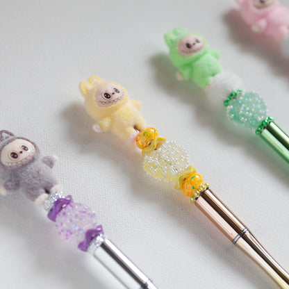 Stylos à billes perlés – Figurine - Mignons, brillants et faits à la main avec amour!