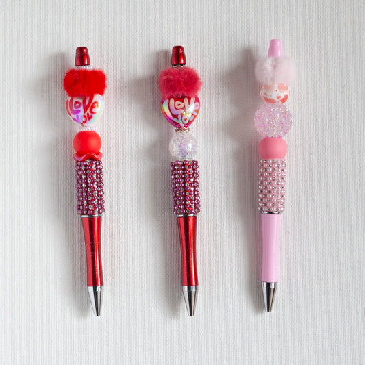 Stylos à billes perlés – Mignons, brillants et faits à la main avec amour!