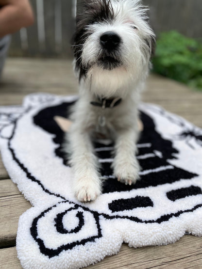 Tapis fait à la main unique en son genre - 100% pure laine - Déco maison