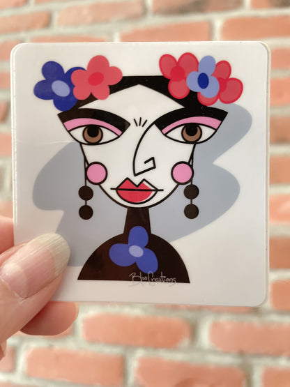 Autocollants avec illustration artistique au fini brillant - 3"x3" - Résistant à l'eau