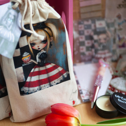 Alice au pays des livres - Sac surprise littéraire - 100% cotton - Sac réutilisable