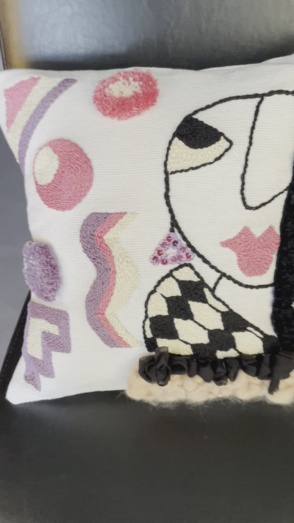 Decorative Cushion Cover - Punch needle - Boho style