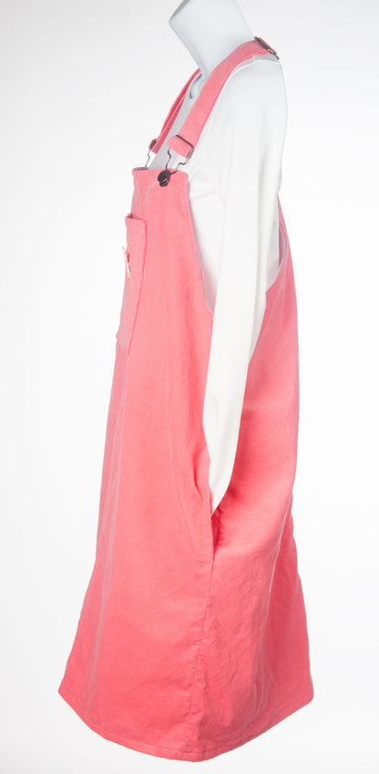 Robe salopette en velour côtelé rose pour femmes et filles - Adolescentes