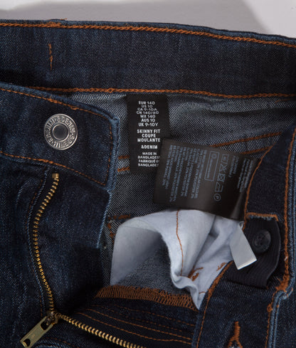 Upcycled Kids Jeans with patches - 9-10 years